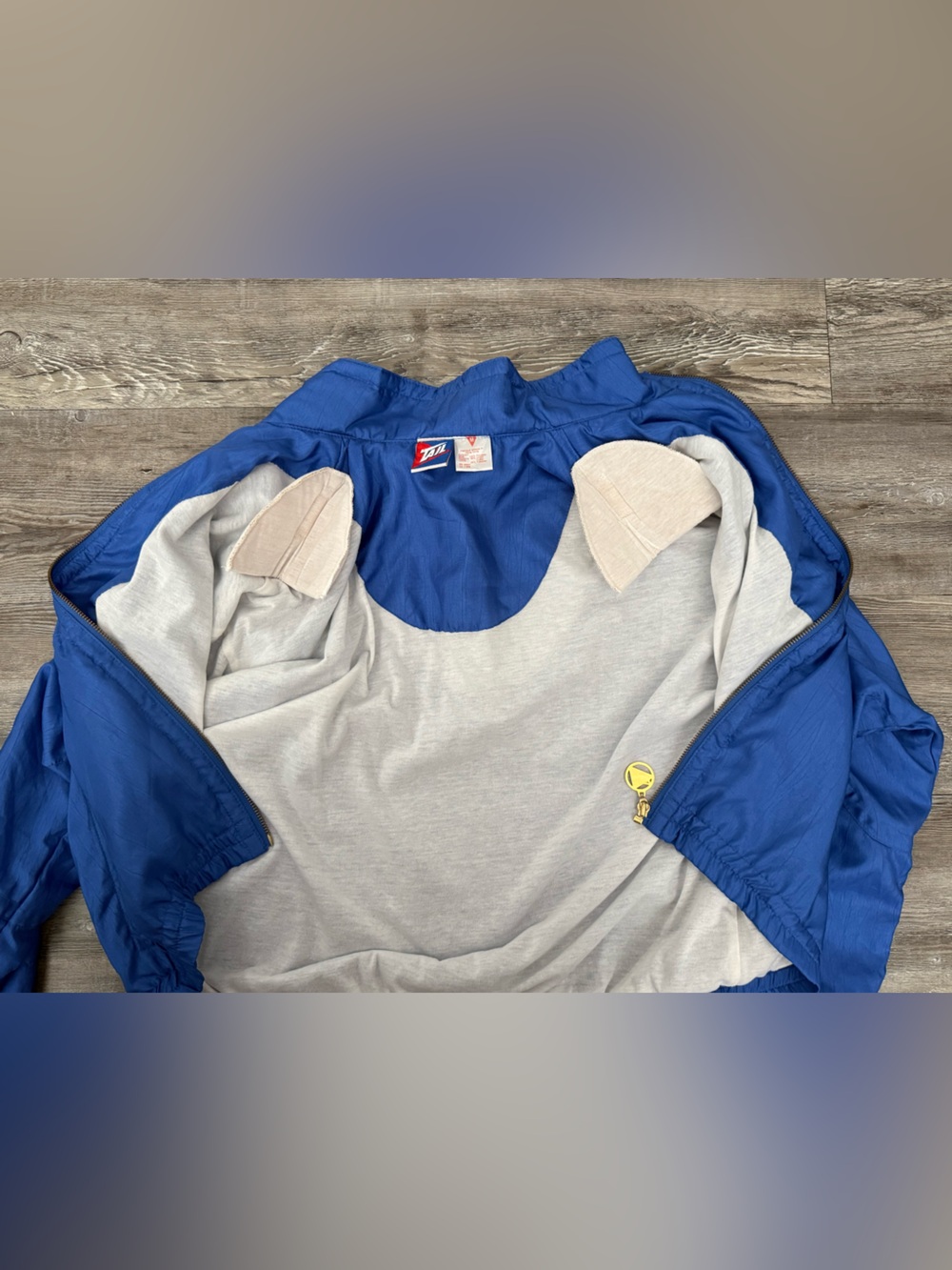 Vintage Tail Blue Windbreaker Tracksuit Jacket Pants Set M 80s 90s - Picture 5 of 11